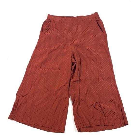 Dolan Left Coast Wide Leg Satin Pants Crop Polka Dots - Picture 2 of 9